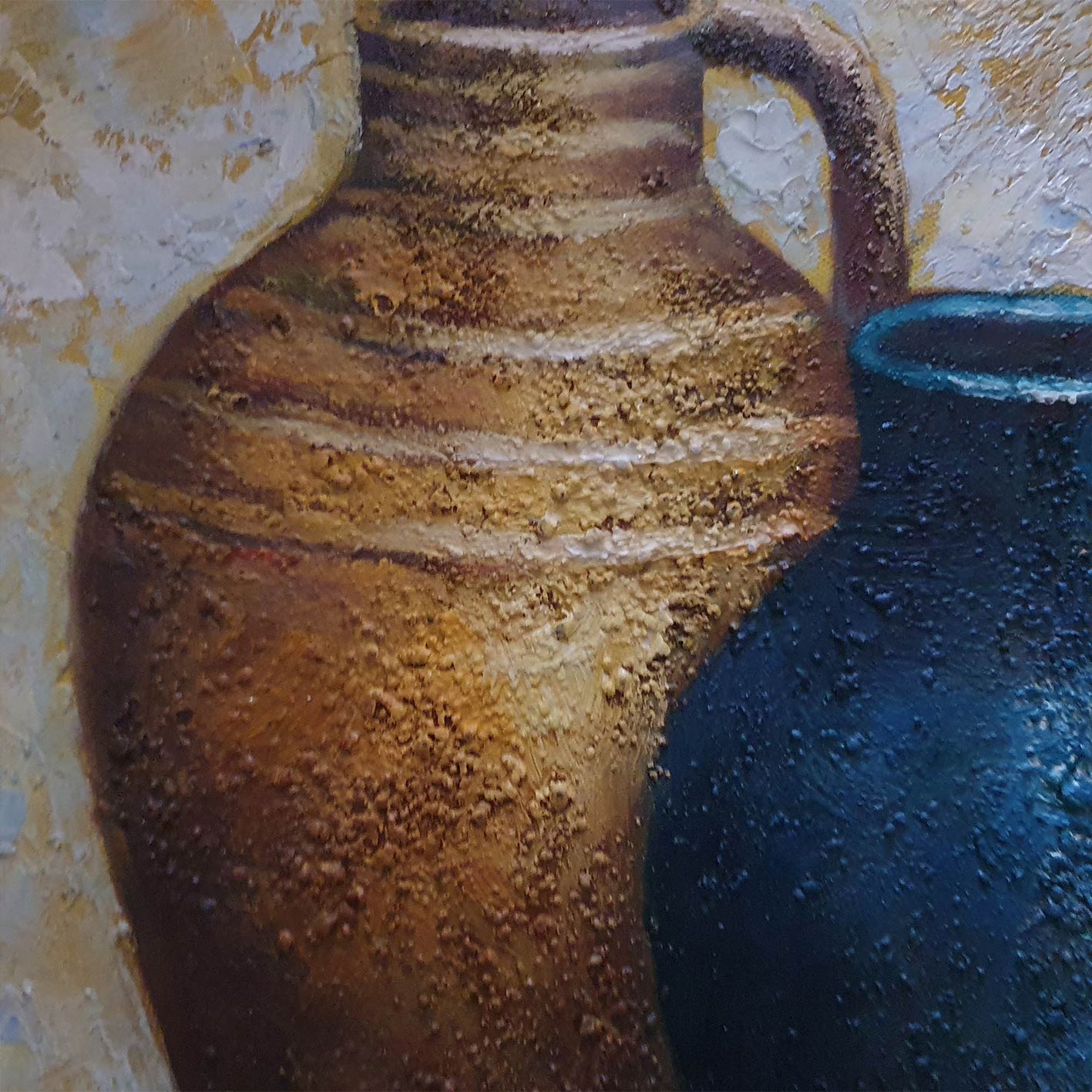 Cuadro Bodegon Anforas III 60x60 cm