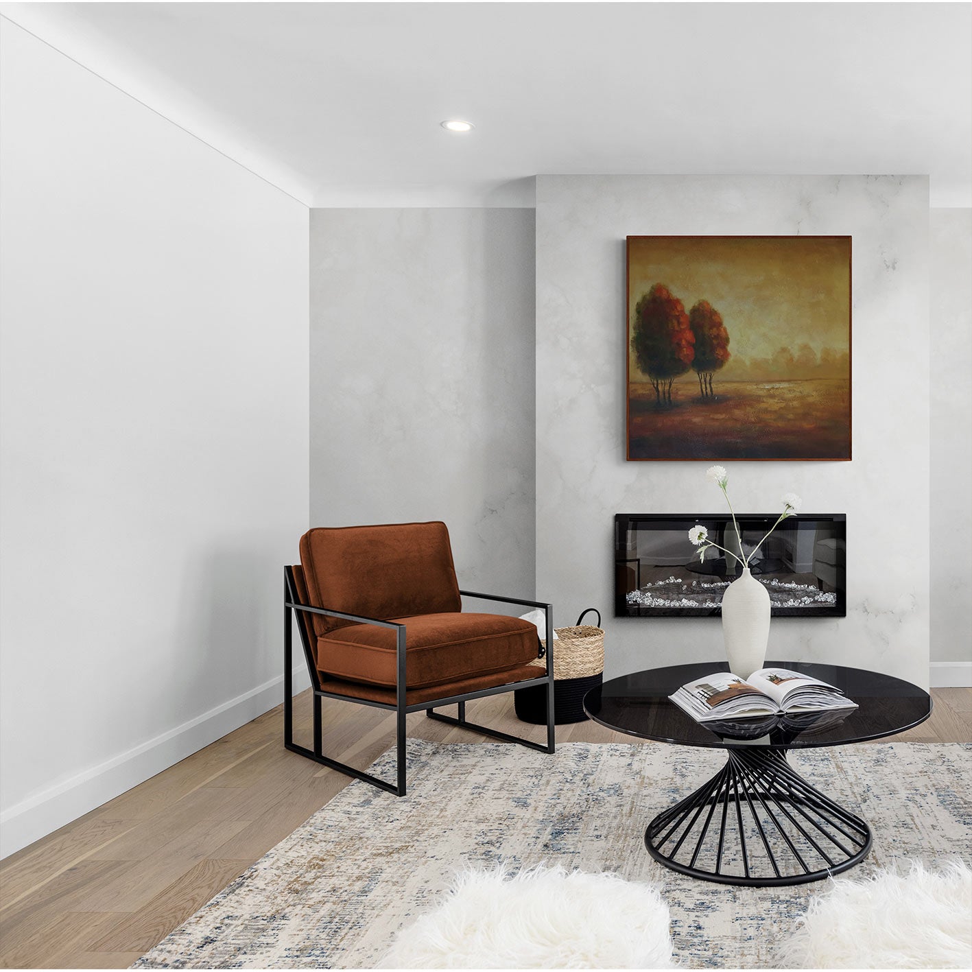 Cuadro Dos Arboles 80x80 cm