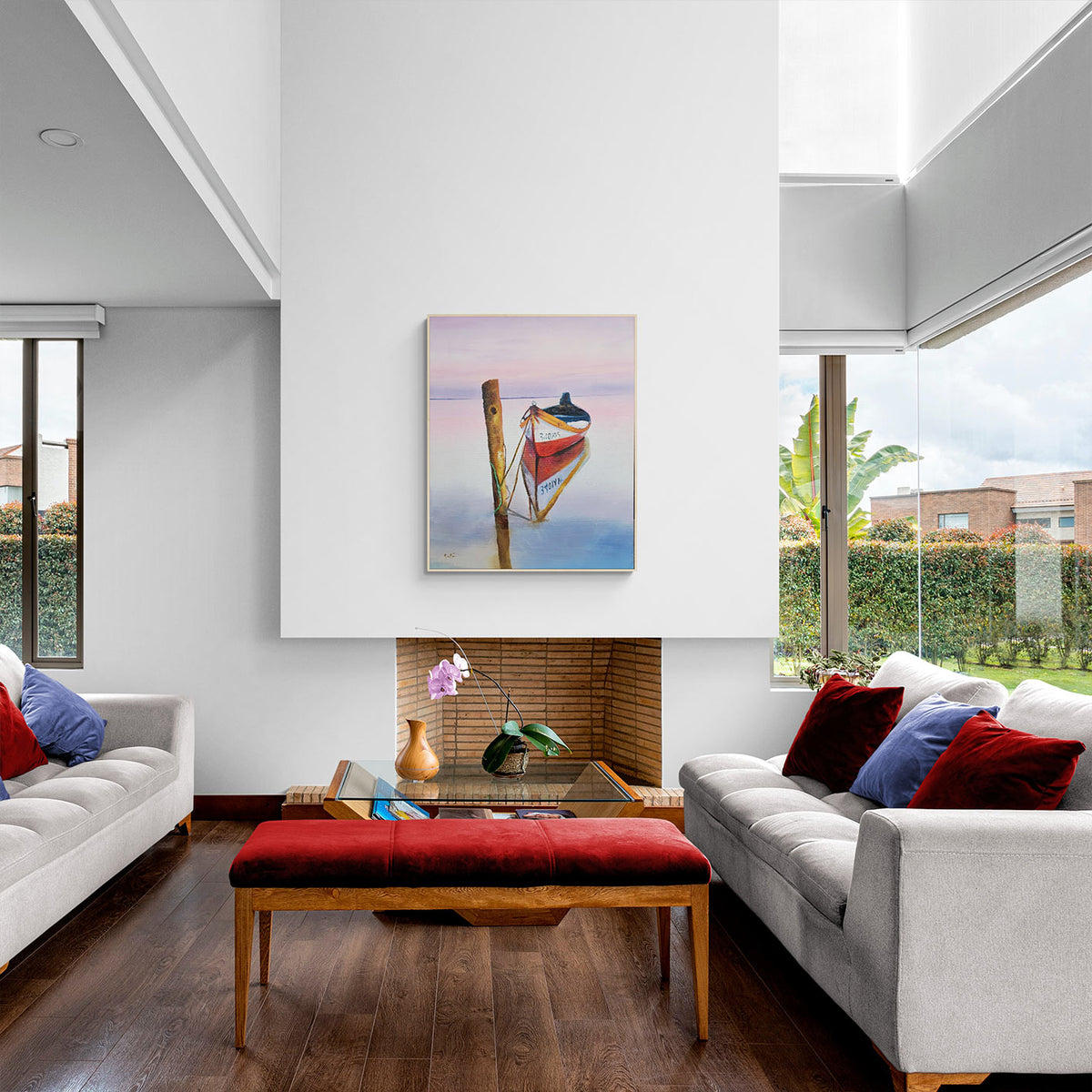Cuadro Barca Amarrada 82x102 cm