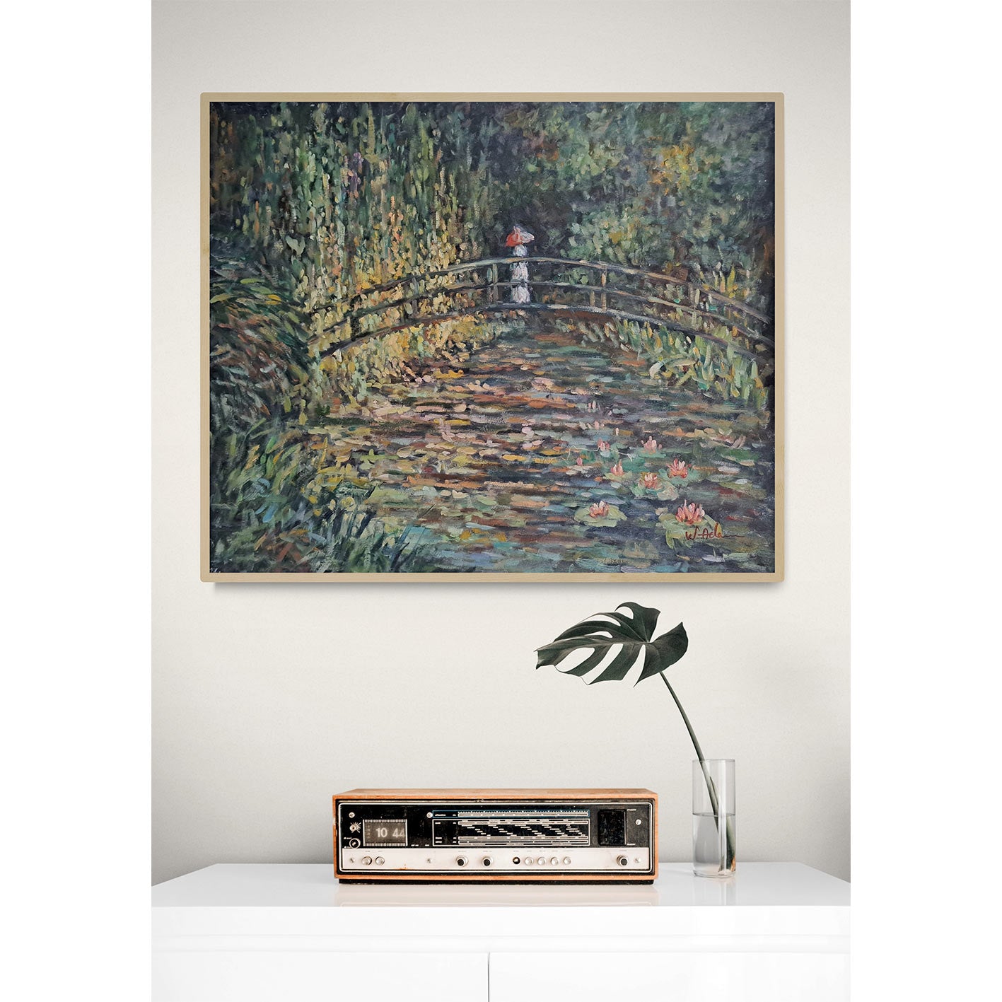 Cuadro Lienzo Oleo Estanque Ninfea Monet 60x50 cm Texturas