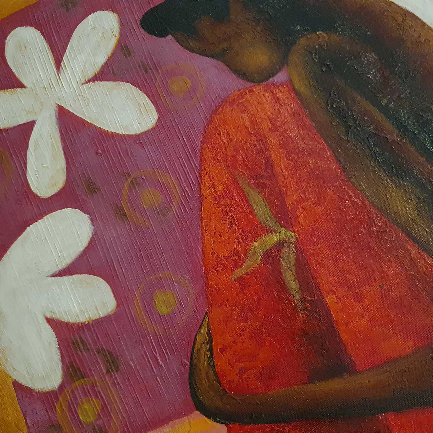 Cuadro Expresion Tristeza 80x80 cm Texturas