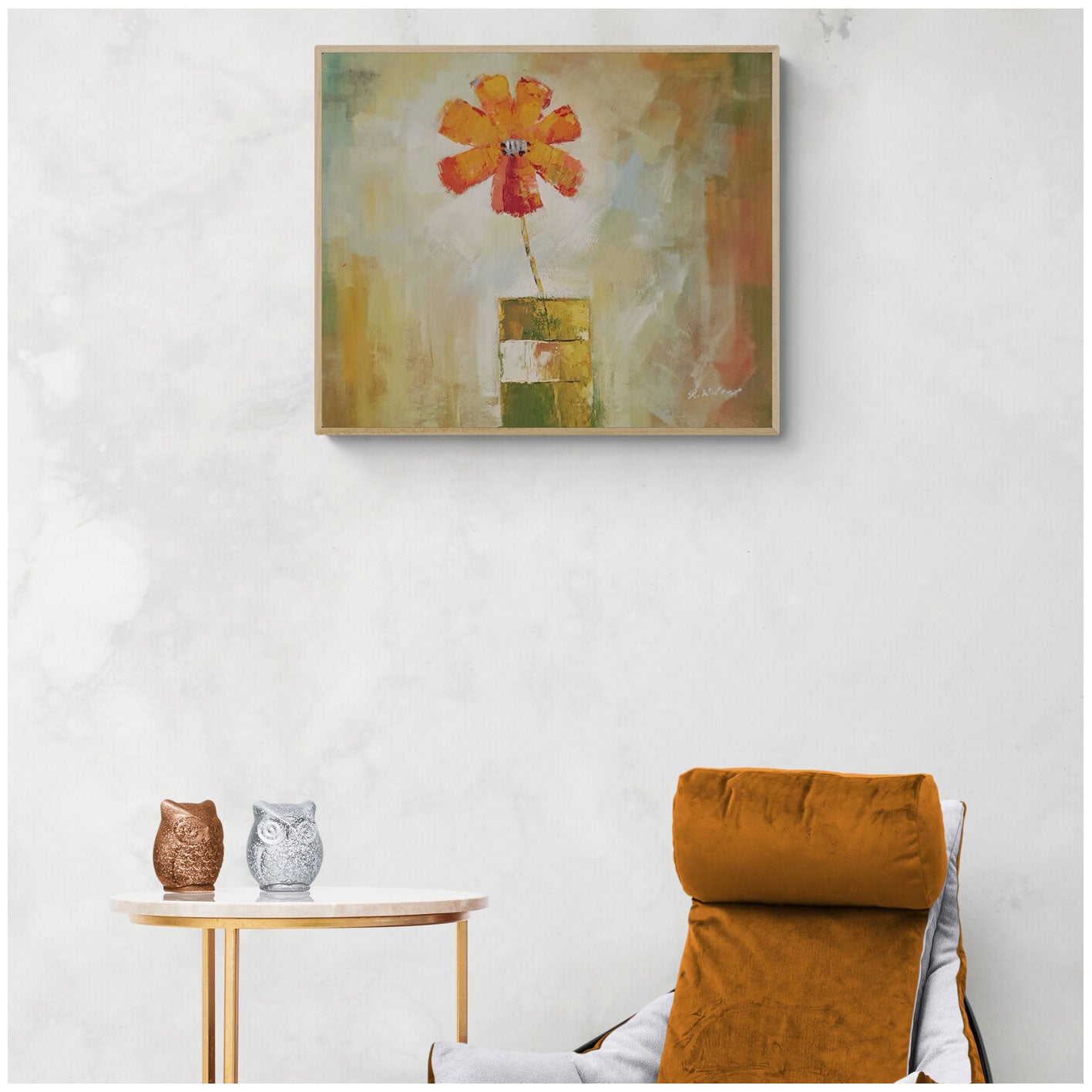 Cuadro Flor Vanguardia 60x50 cm