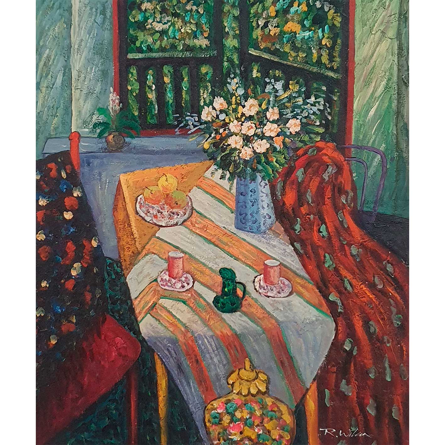 Cuadro Mesas Flores 50x60 cm