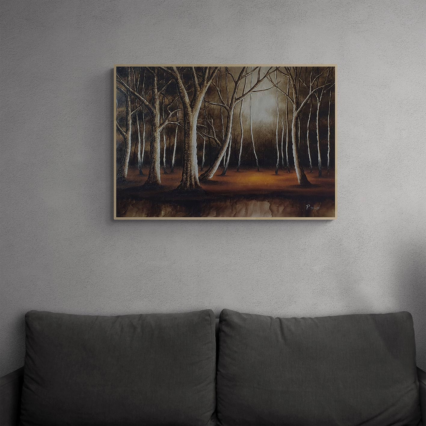 Cuadro Bosque Oros 90x60 cm
