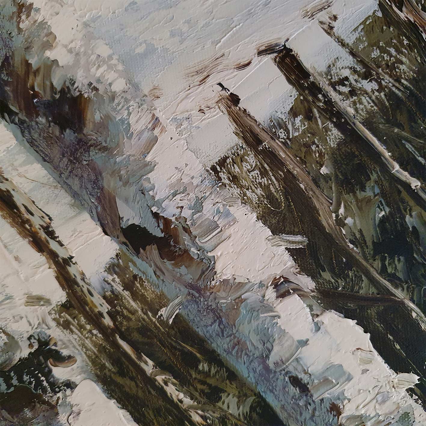 Bosque Nevado Óleo 60x90 cm