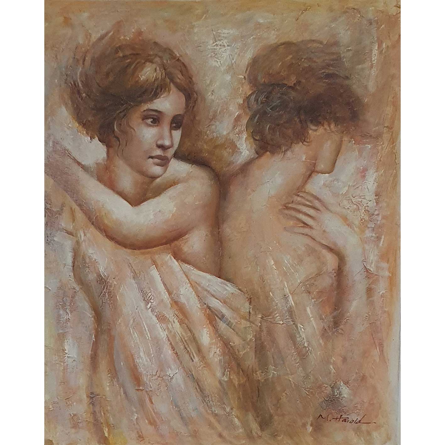Cuadro Mujeres Sabanas 50x60 cm
