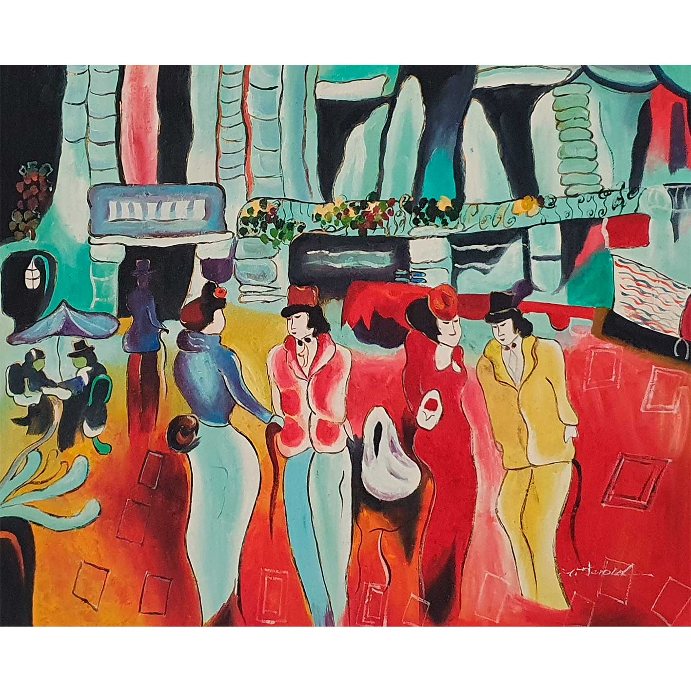 Cuadro Mujeres Paseo 60x50 cm