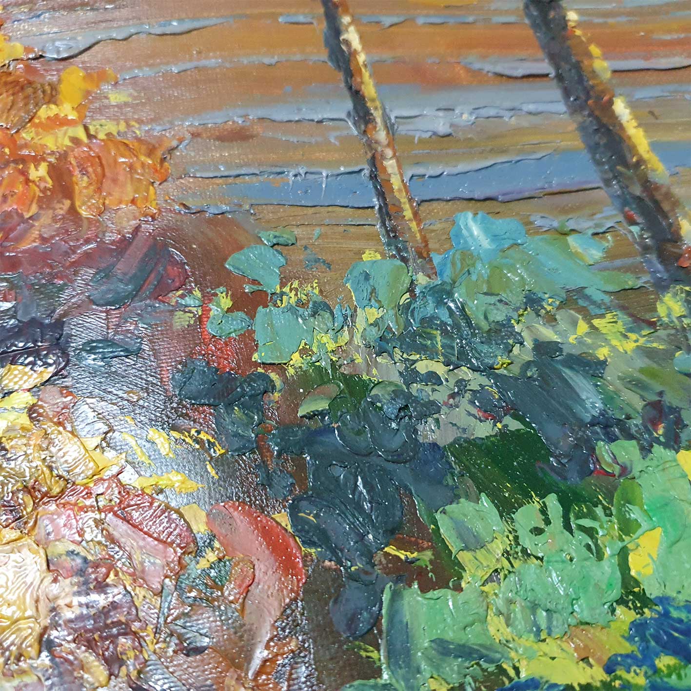 Cuadro Palmeras Atardecer 90x60 cm