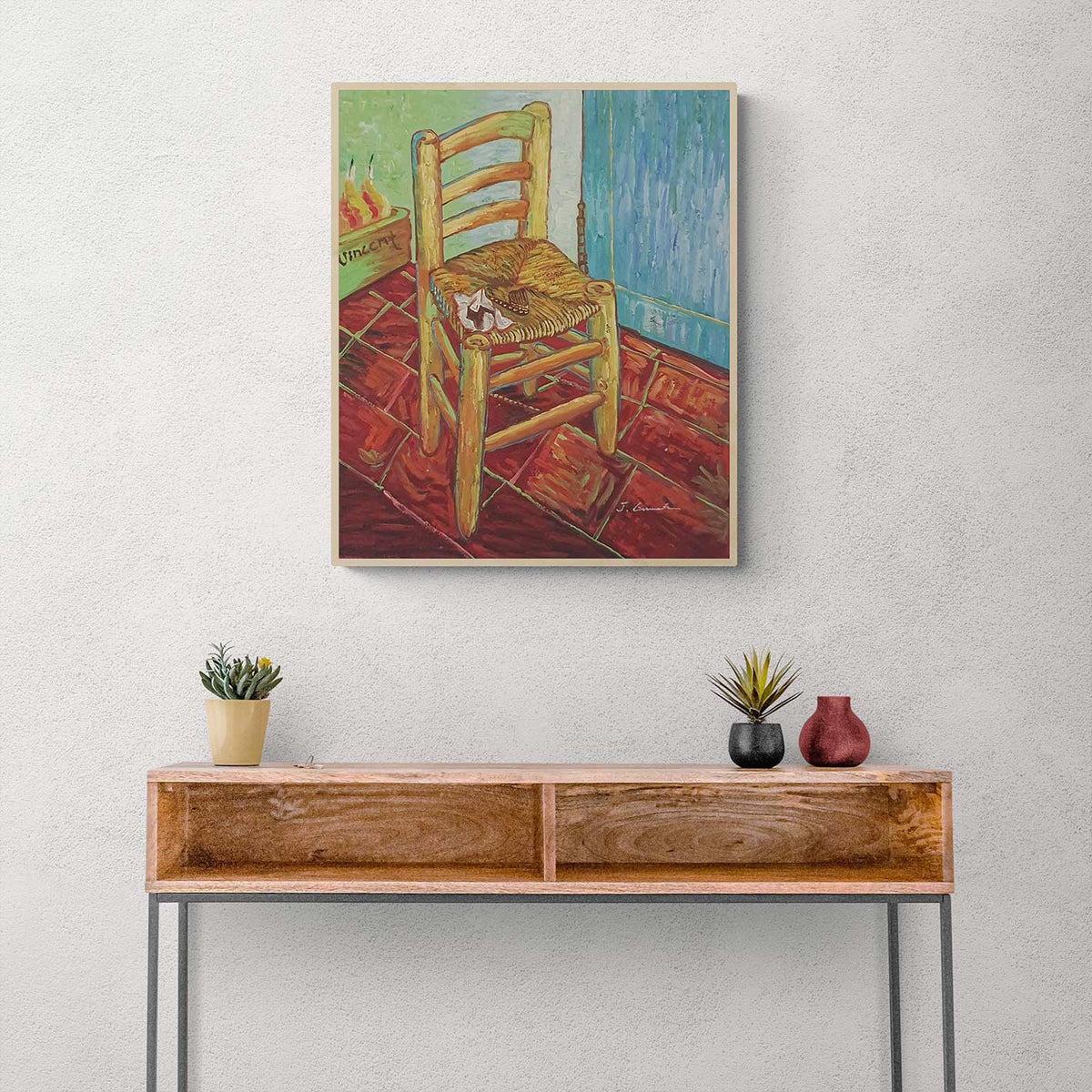 Cuadro Oleo Lienzo Silla Van Gogh 60X50 cm