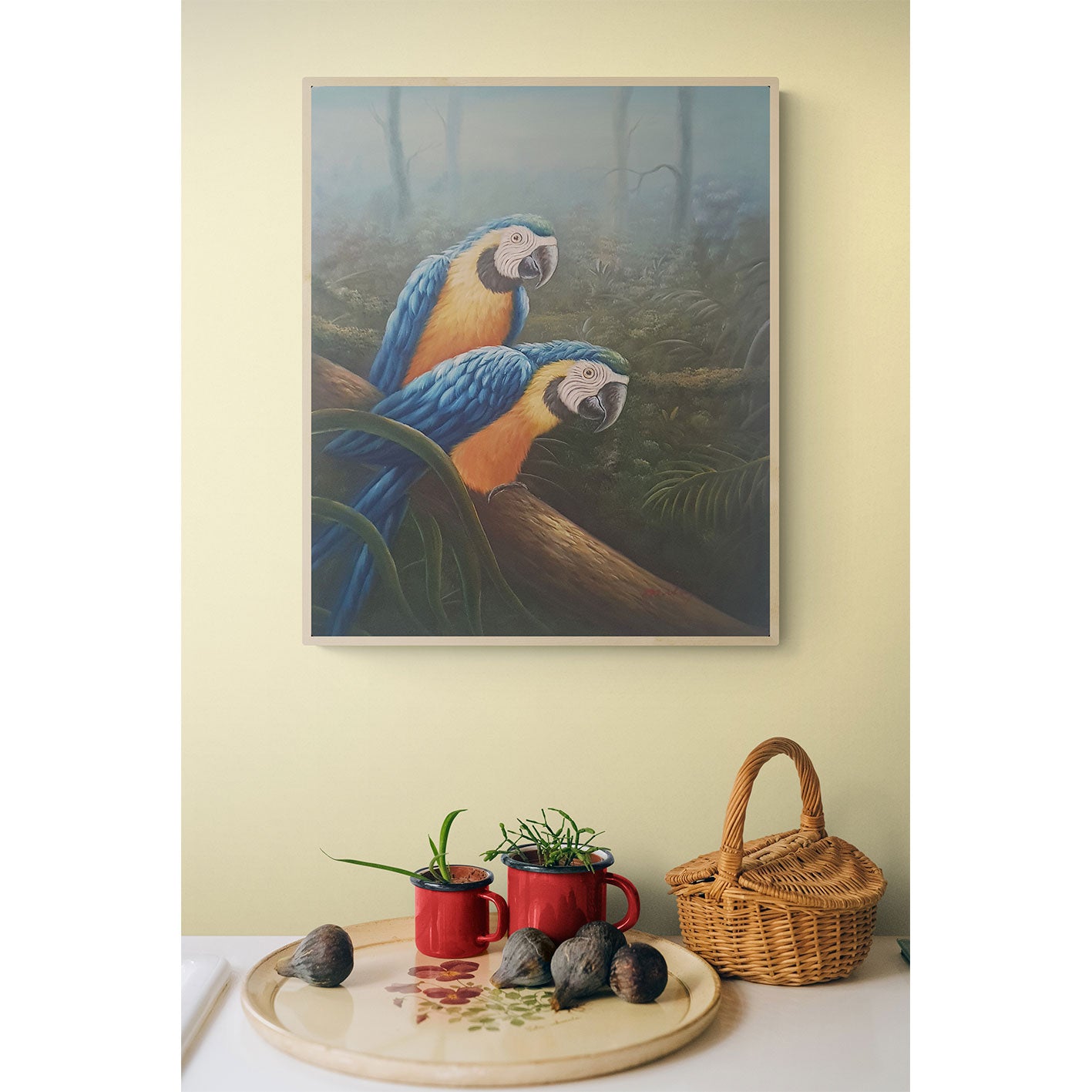 Cuadro Loros Azules 60x50 cm