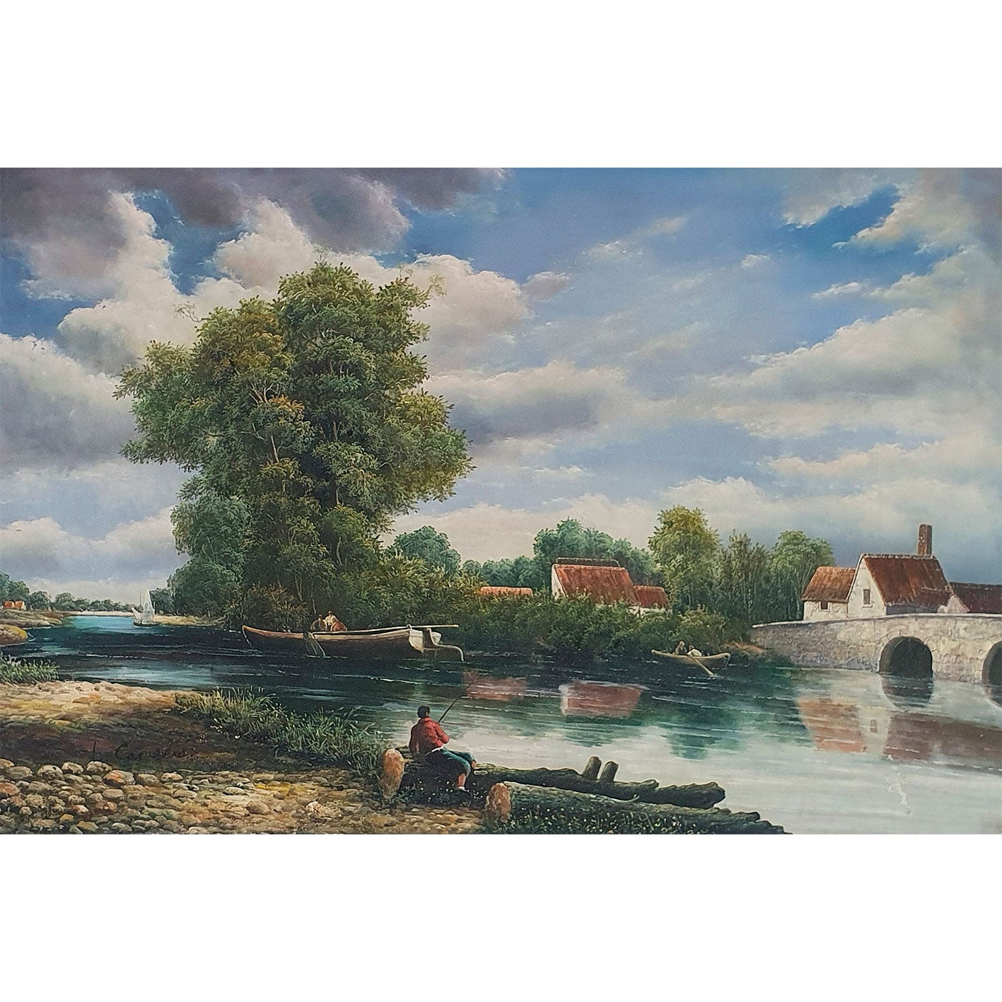 Cuadro Paisaje Rio 90x60 cm