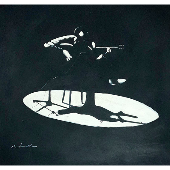 Cuadro Guitarrista 80x80 cm Texturas