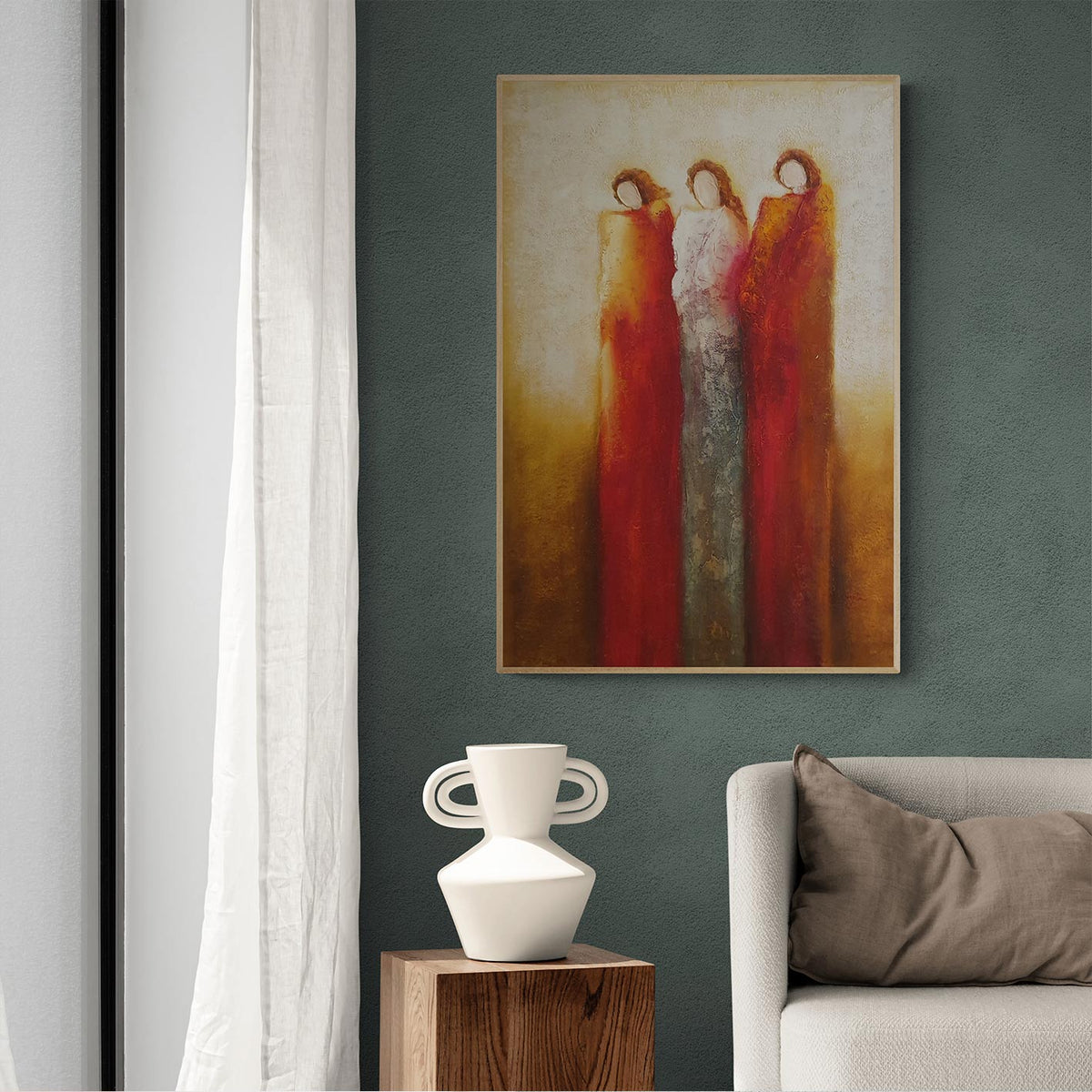 Cuadro decorativo de figuras femeninas en estilo abstracto