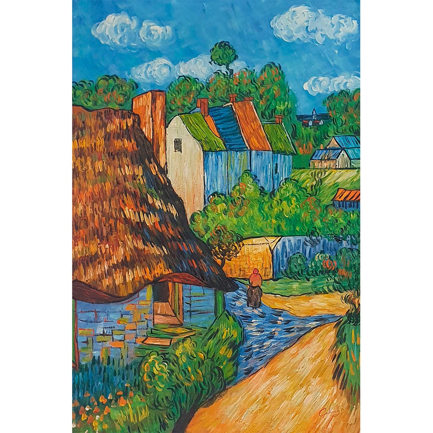 Cuadro Van Gogh Casas en Auvers 60x90 cm