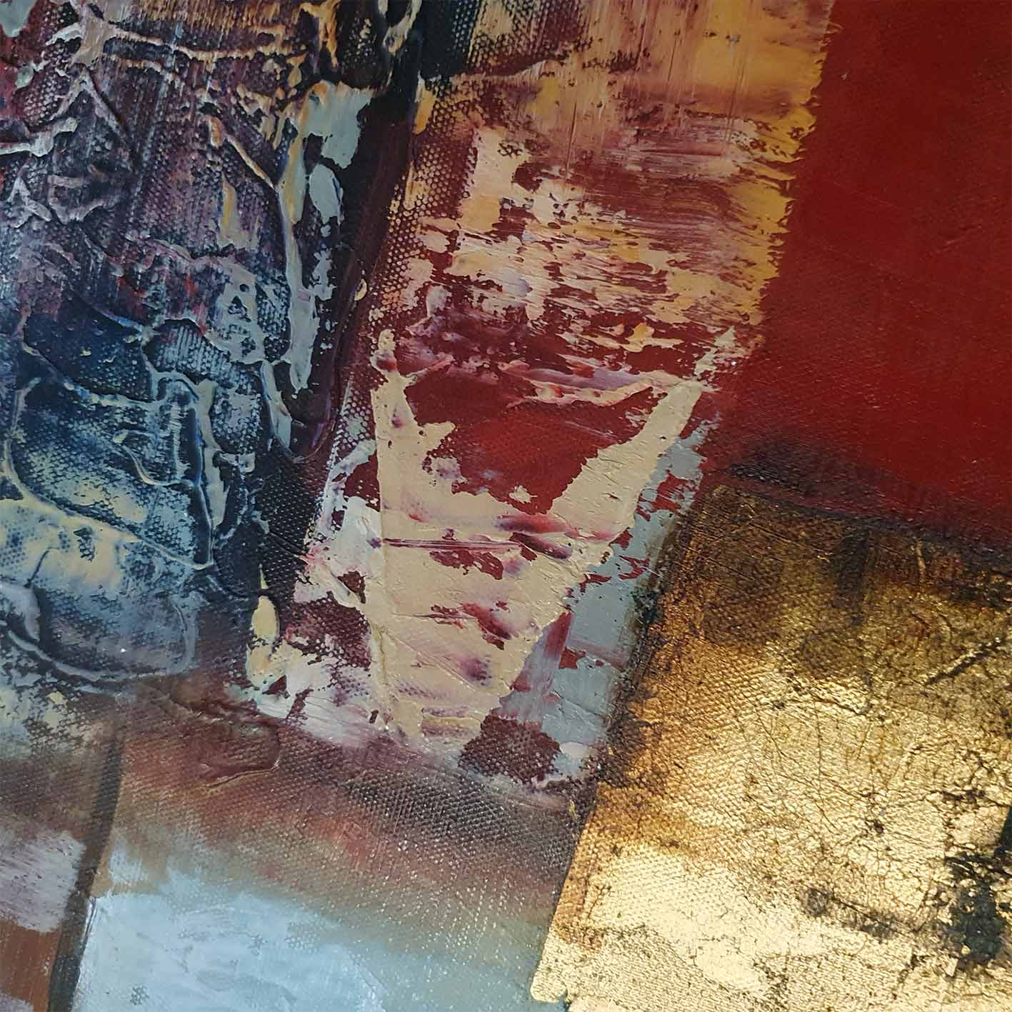 Cuadro para cabezero abstracto rojo