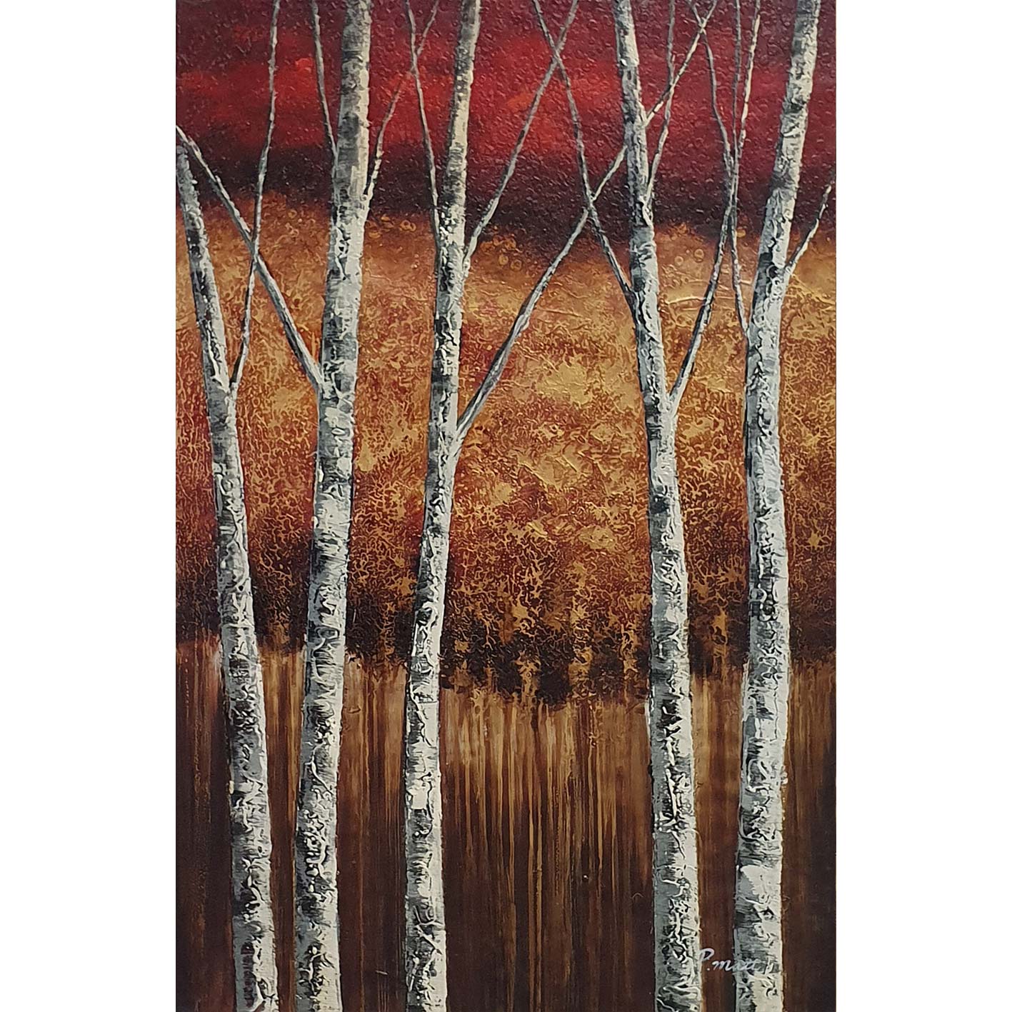 Cuadro Bosque Arboles 60x90 cm