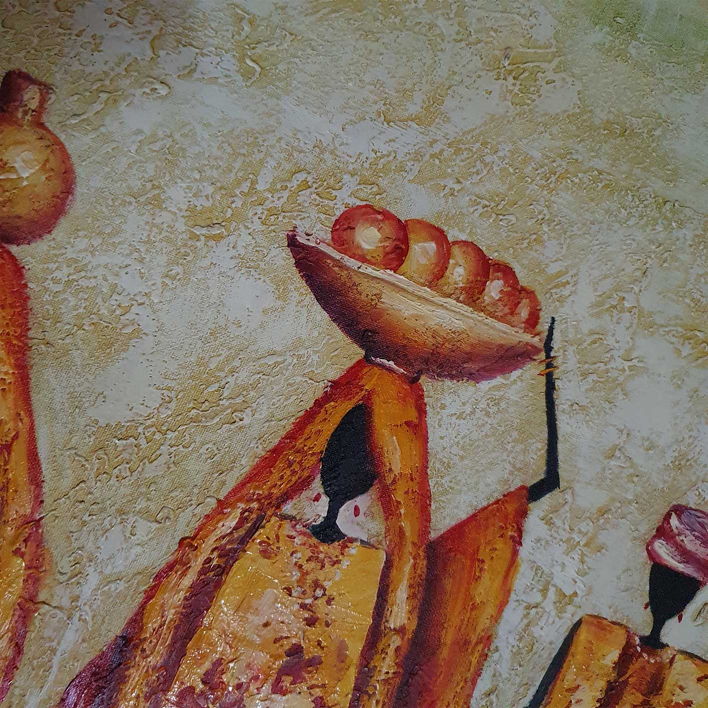 Cuadros Oleo Lienzo Mujeres Africanas 80x80 cm