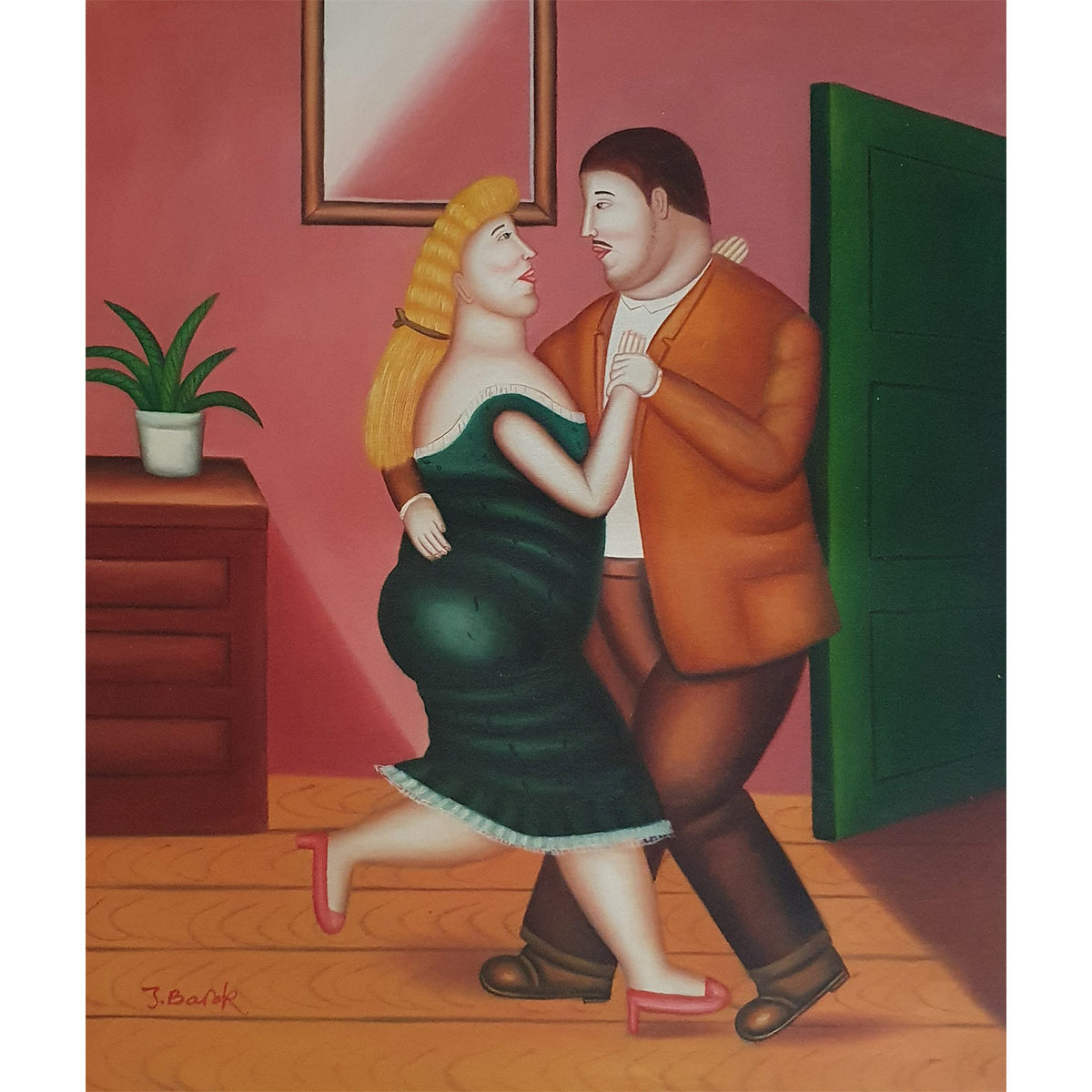 Cuadro Botero Baile 50x60 cm
