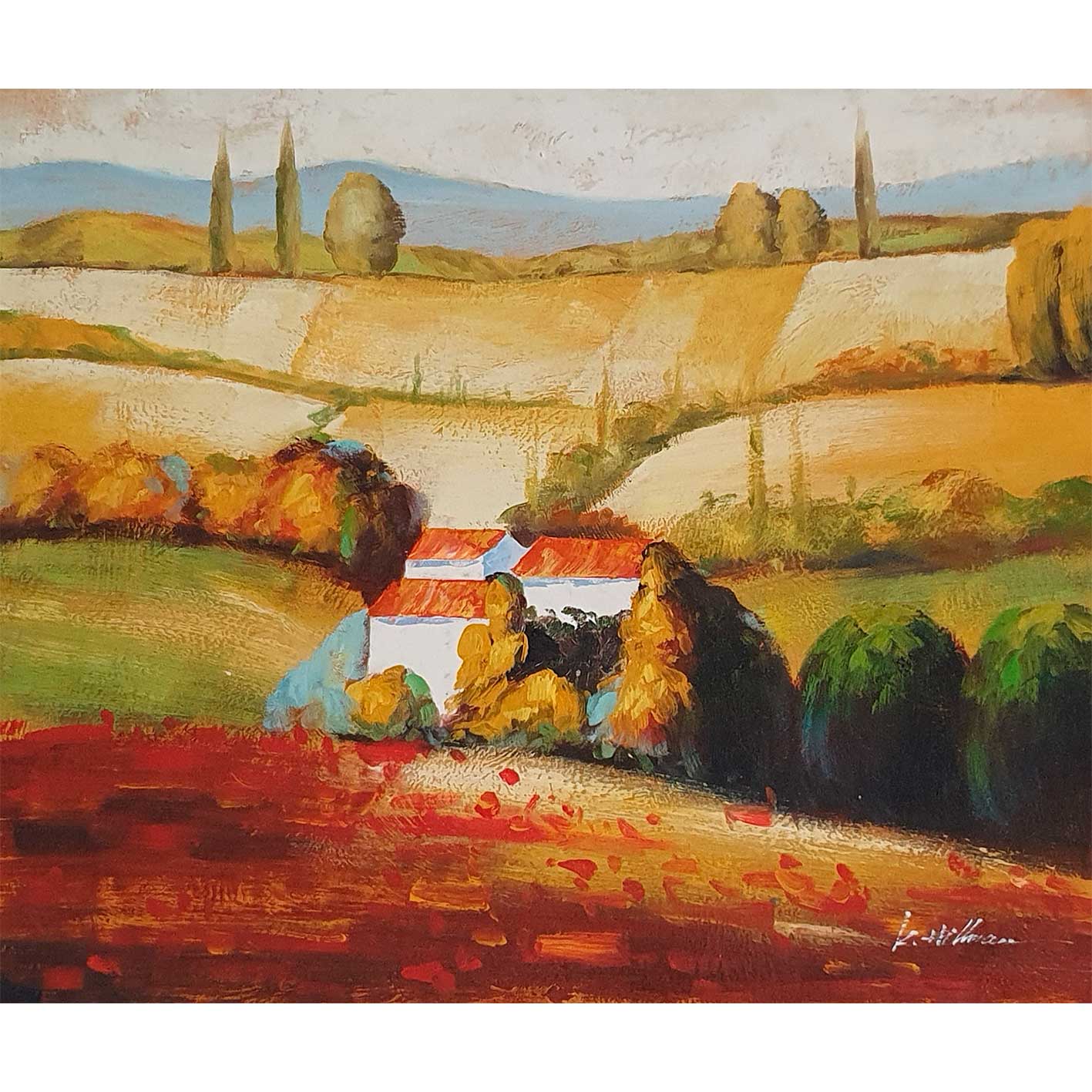 Cuadro Casa Campo 60x50 cm Texturas