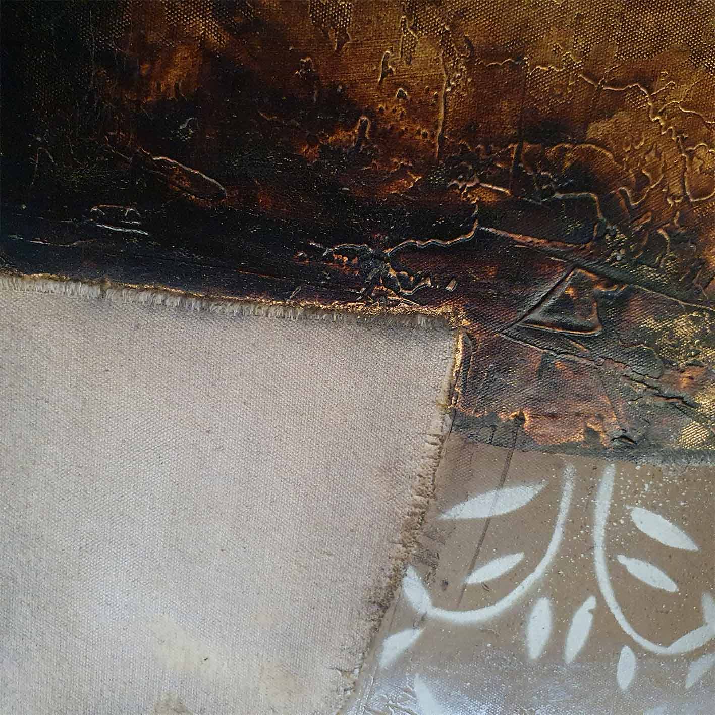 Cuadro abstracto marrón