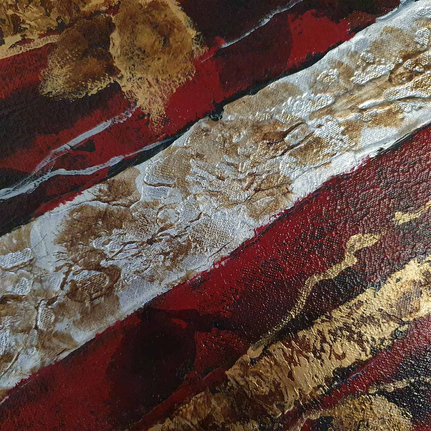 Arte contemporáneo con temática natural en rojo