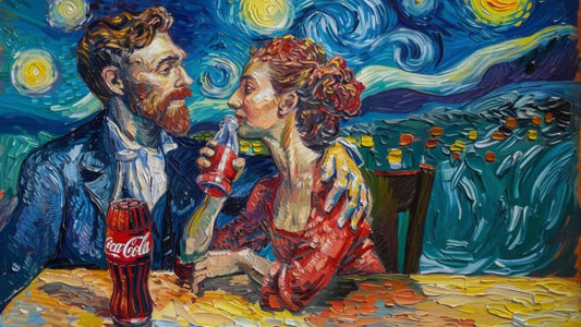Comparativa entre pintura al óleo tradicional y arte generado por inteligencia artificial
