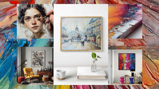 Cuadros para decorar: acrílico, acuarela, láminas o al óleo — cuál elegir