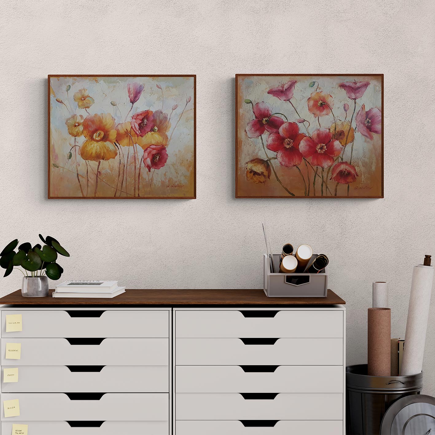 Spring Diptych Painting 50X60 cm [2 pieces]