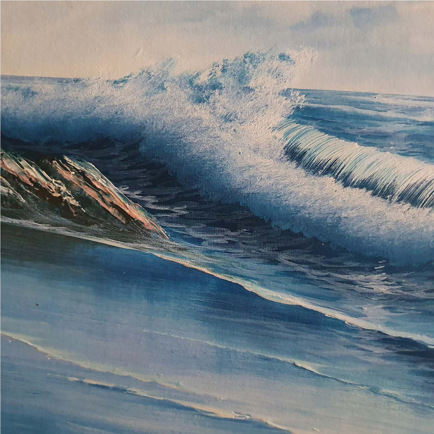 Gemälde „Wellen und Möwen“ 50x60 cm