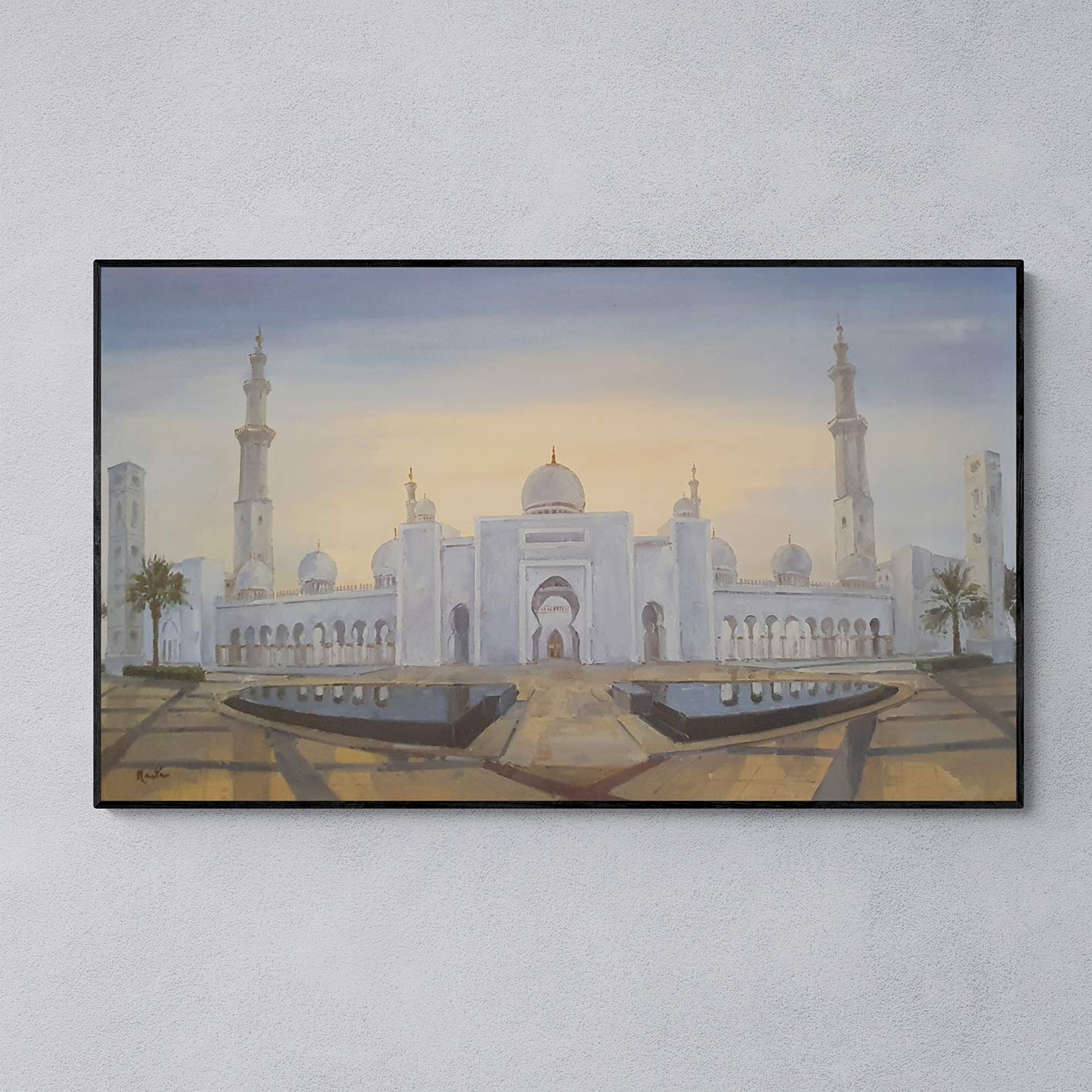 Gemälde der Scheich-Zayid-Moschee 122x72 cm