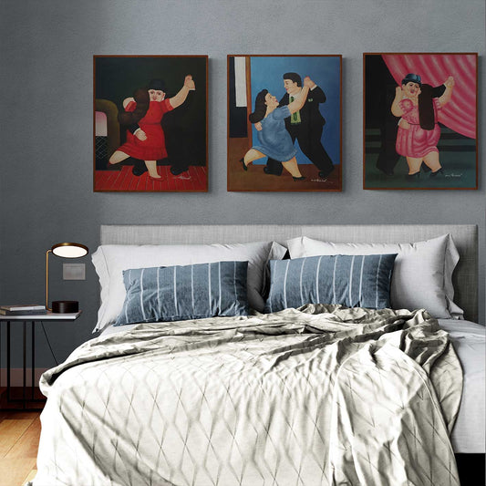 Botero Triptychon Gemälde 50x60 cm [3 Stück]