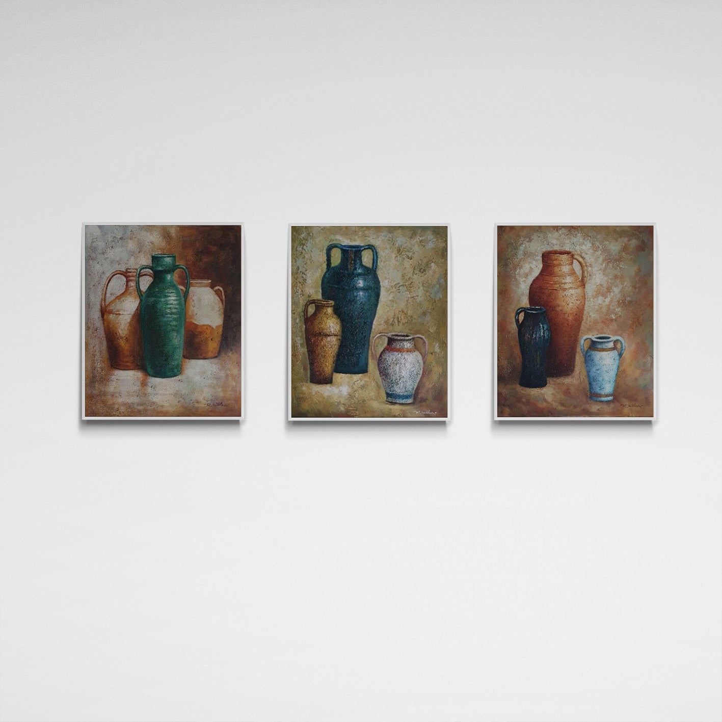 Keramik Triptychon Gemälde 50x60 cm [3 Stück]