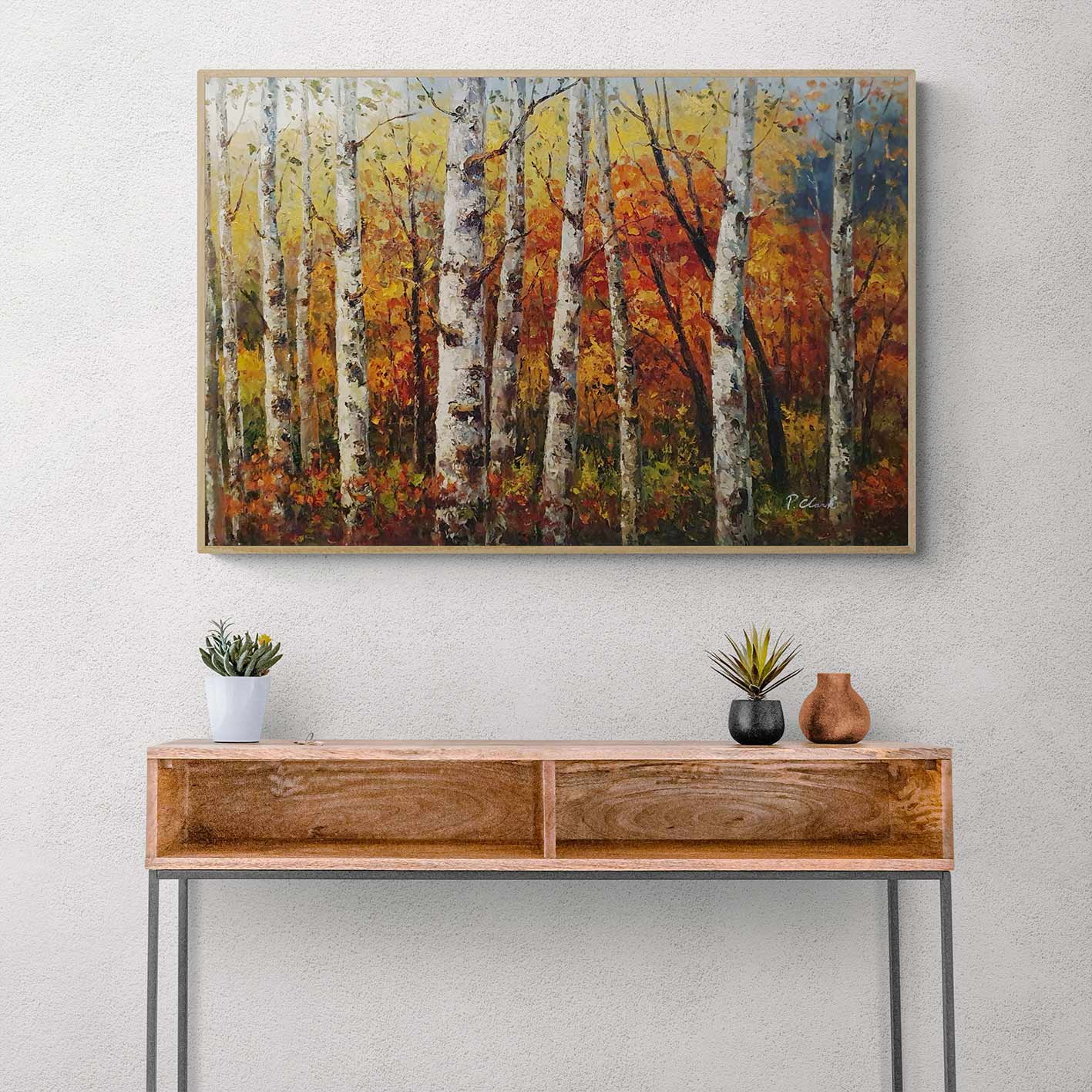 Gemälde im Waldstil 90x60 cm