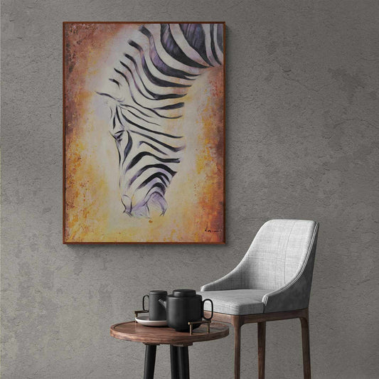 Modern Zebra Painting 69x97 cm