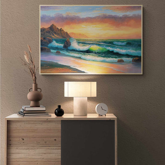 Marine Waves painting 90x60 cm