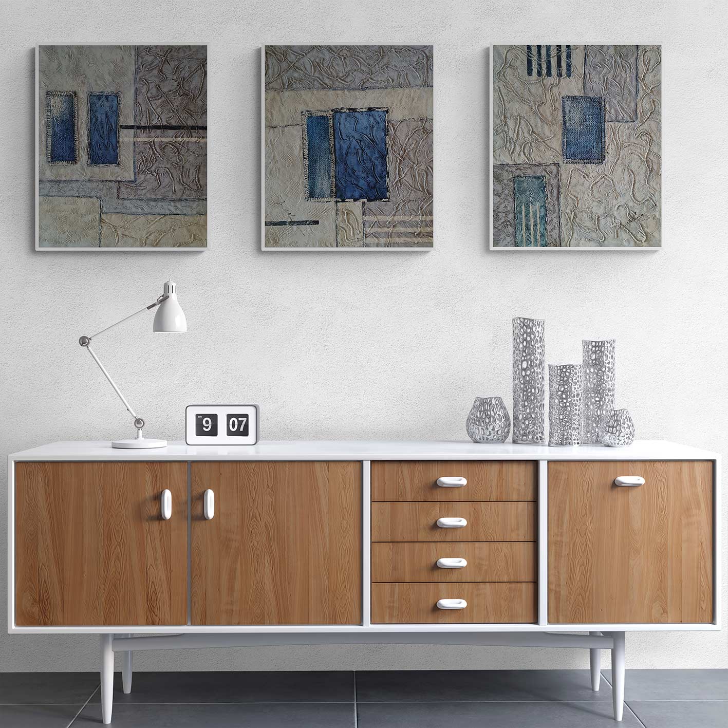 Saco Moder Triptych Painting 50x60 cm [3 pieces]