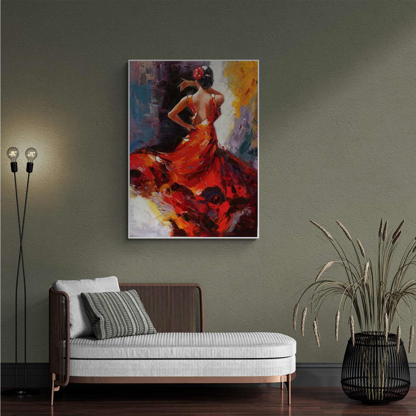 Flamenco-Tanzgemälde 120x90 cm