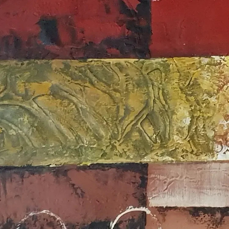 Abstracto geométrico al óleo pintado a mano 80 × 80 cm