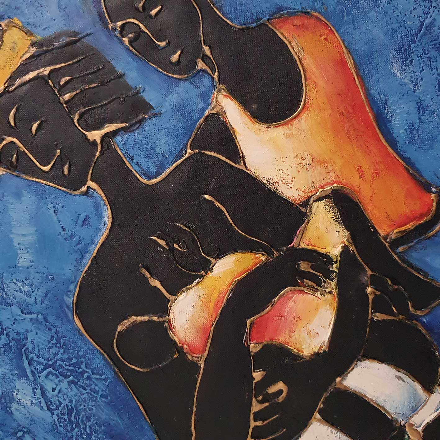 Kubismus-Triptychon im Picasso-Stil 50x60 cm [3 Stück]