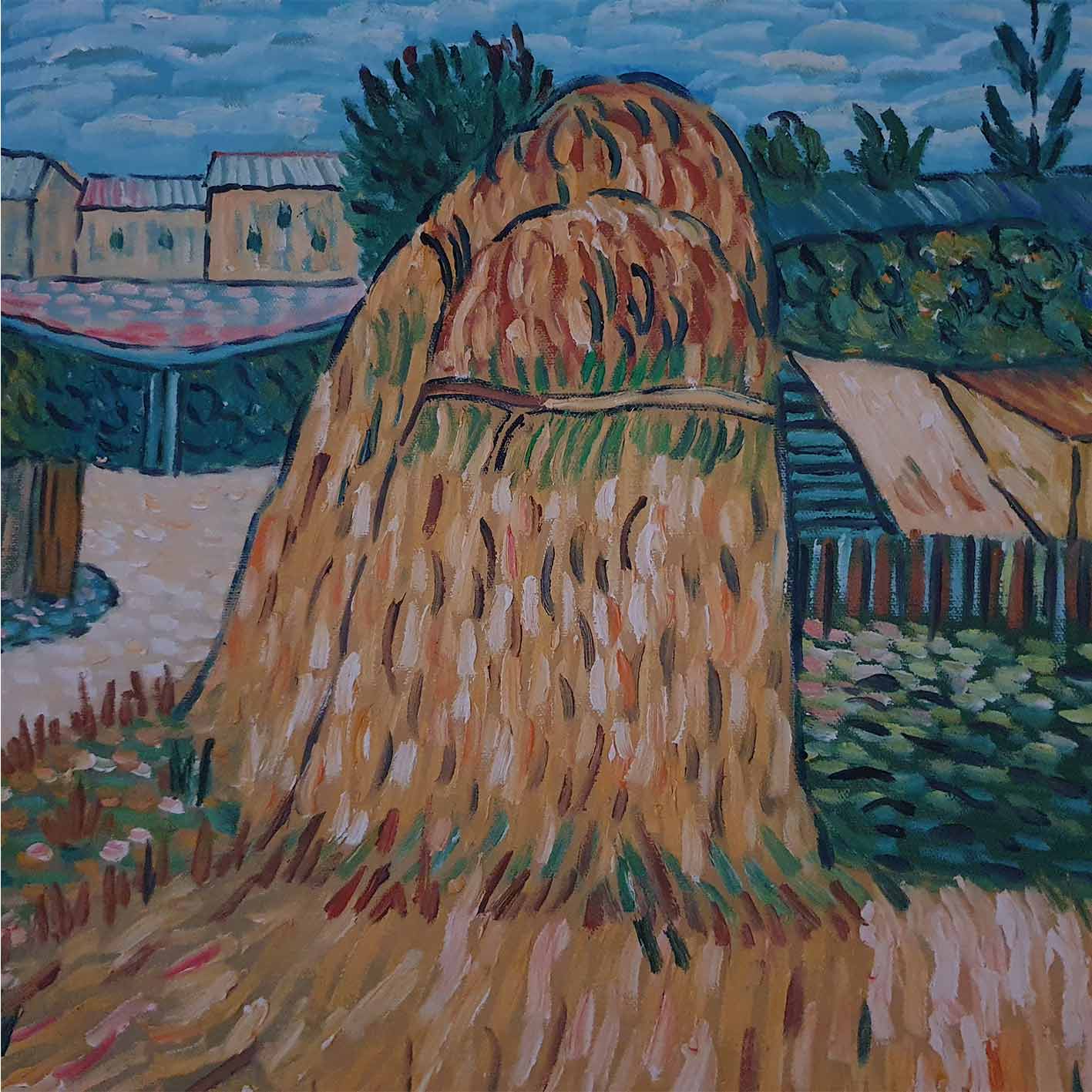 Haystacks in Provence, 1888 60x50 cm