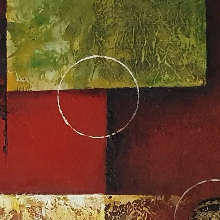 Abstracto geométrico al óleo pintado a mano 80 × 80 cm