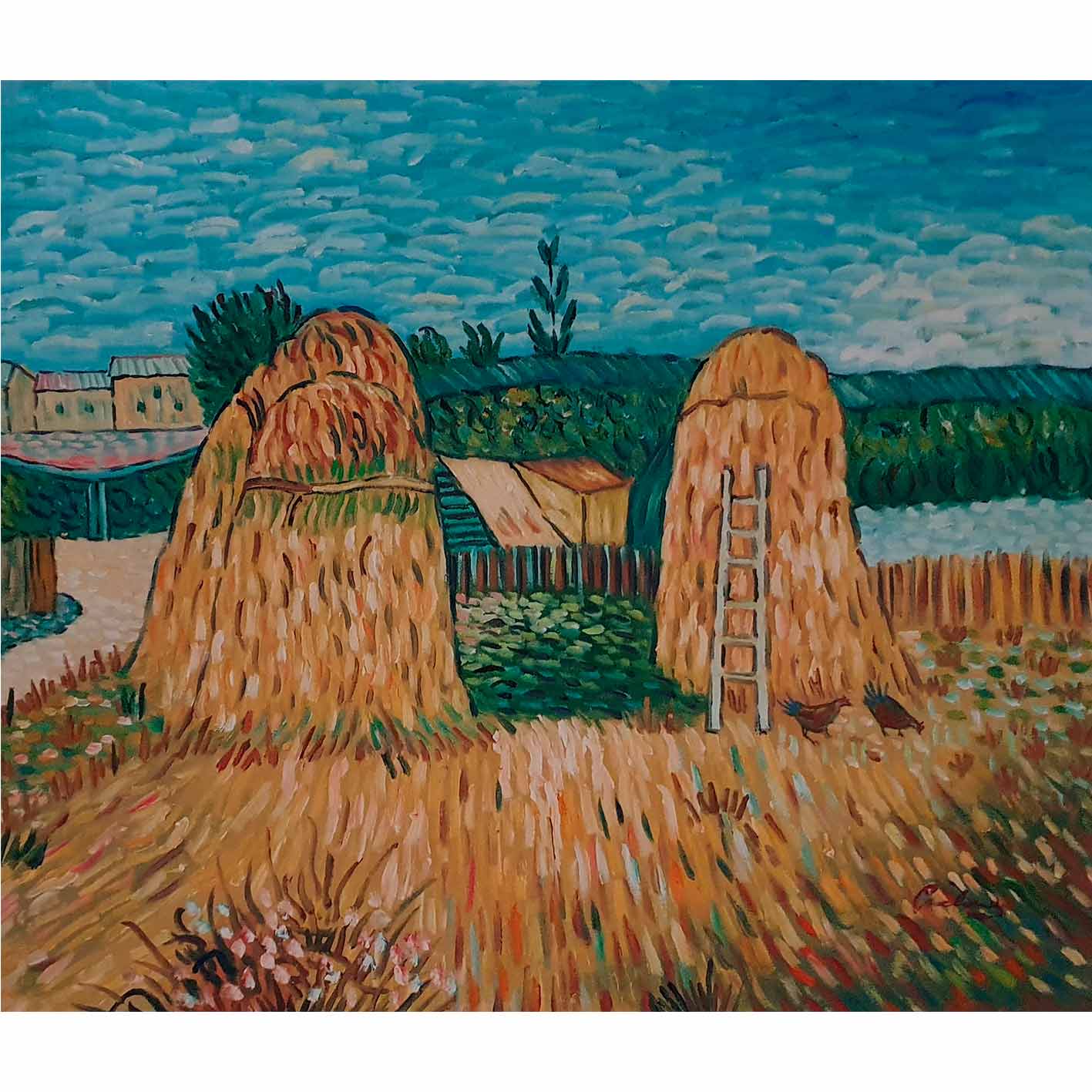 Haystacks in Provence, 1888 60x50 cm