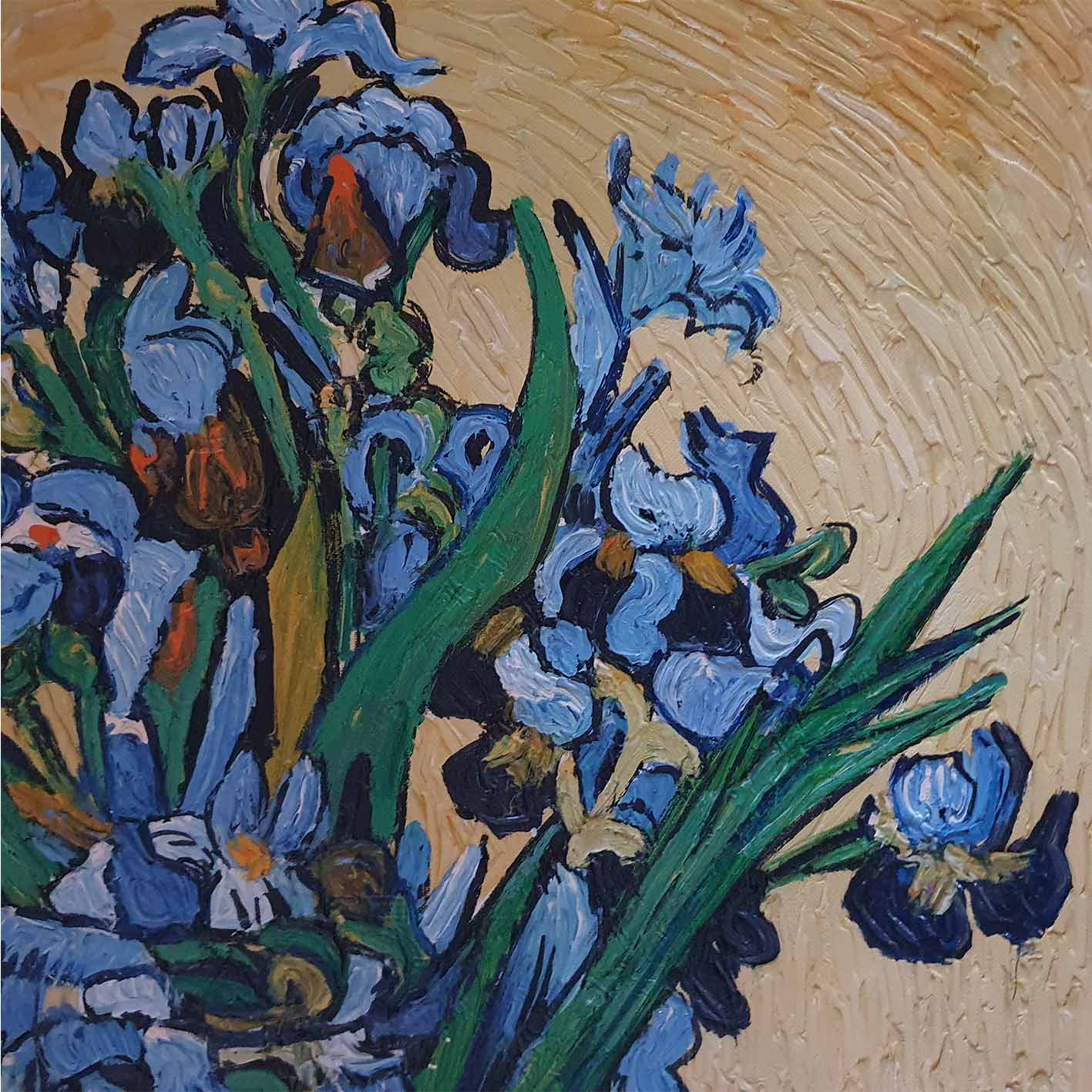 Cuadro Van Gogh Lirios 60x50 cm