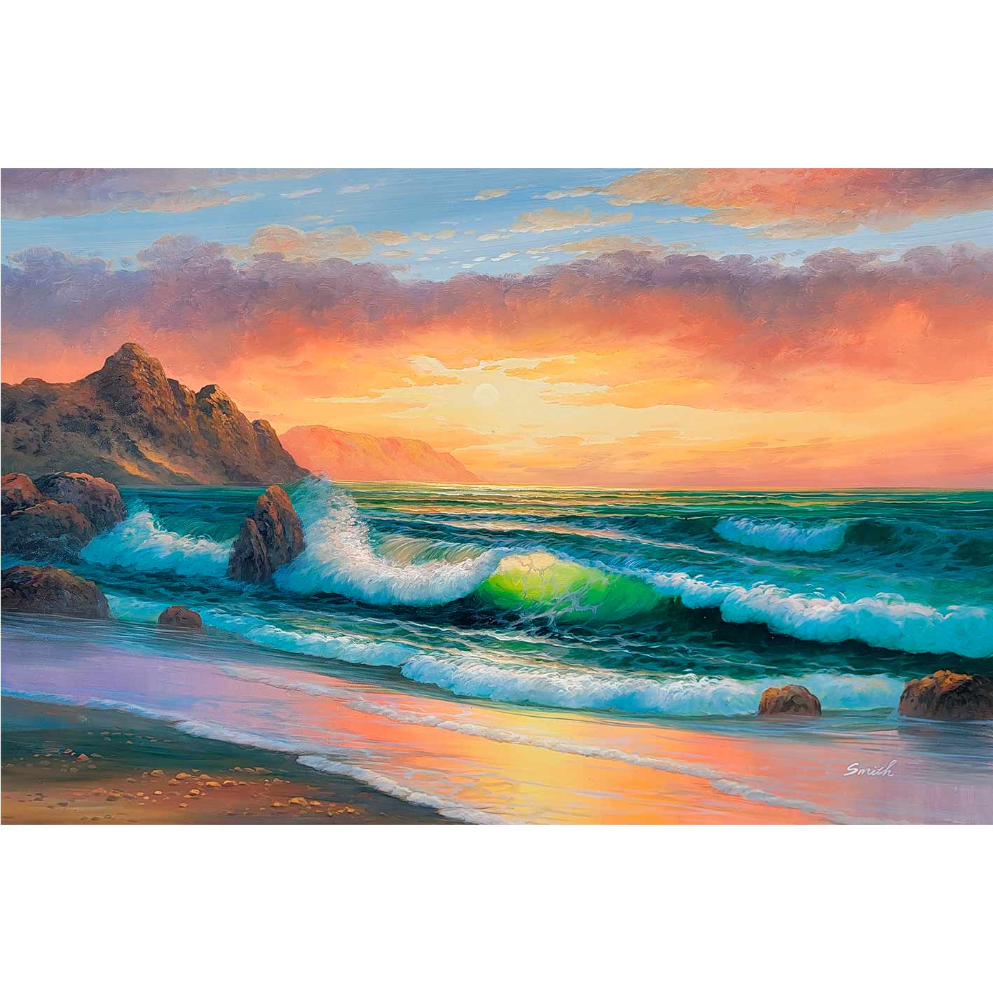 Marine Waves painting 90x60 cm