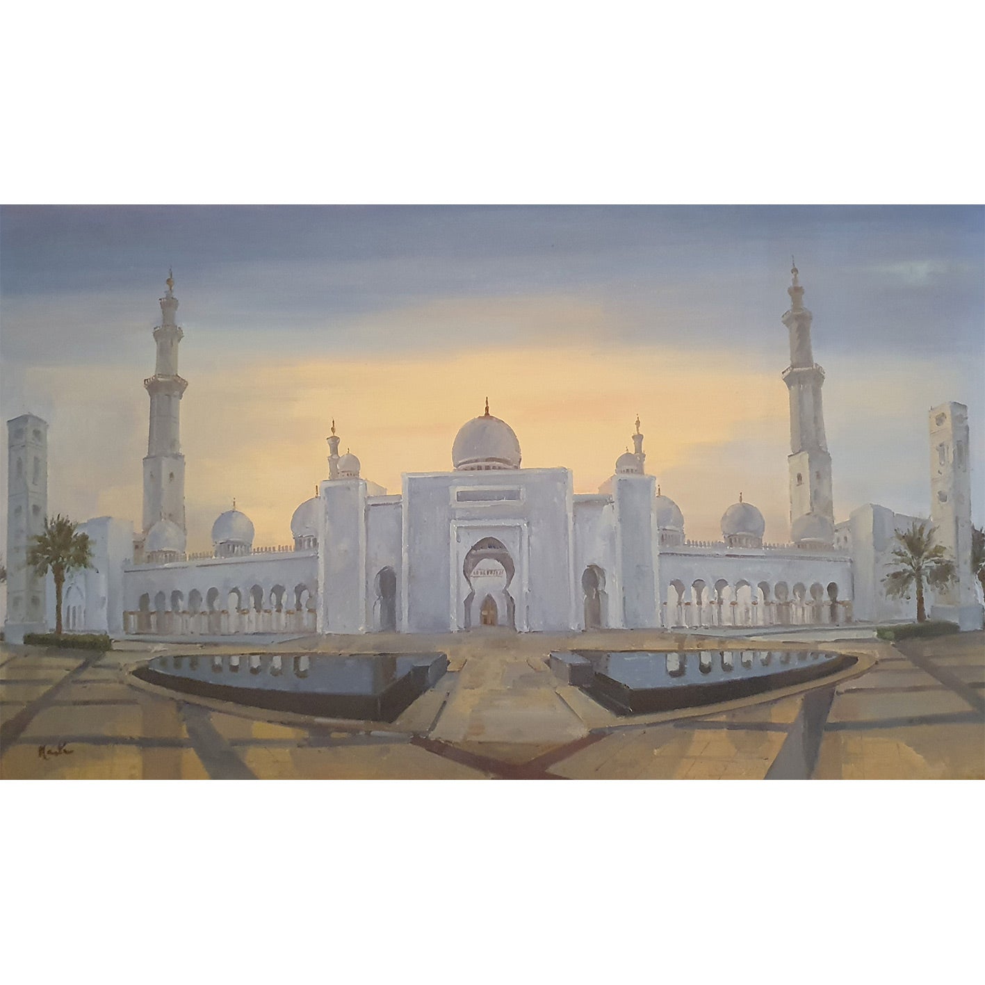 Gemälde der Scheich-Zayid-Moschee 122x72 cm