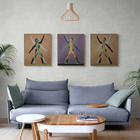 Jonathan Borofsky Inspired Painting 50x60 cm [3 pieces]