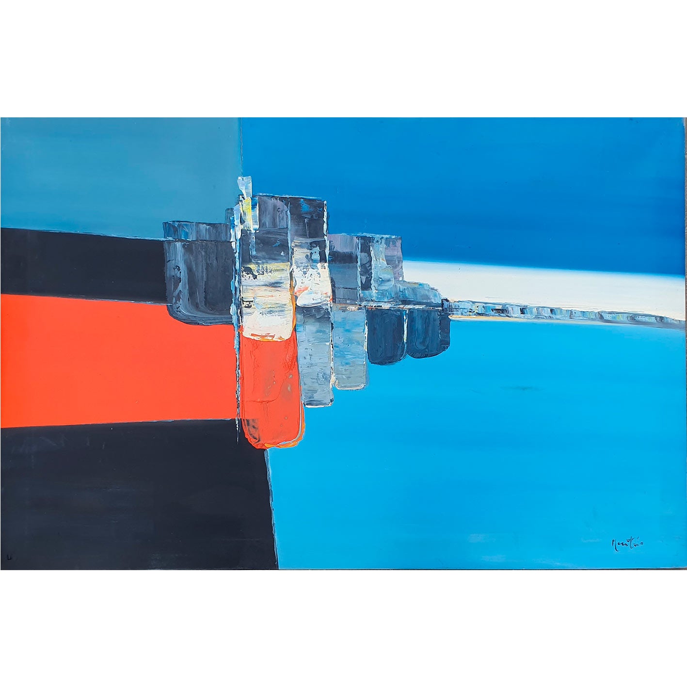 Lumen abstract painting 90x60 cm