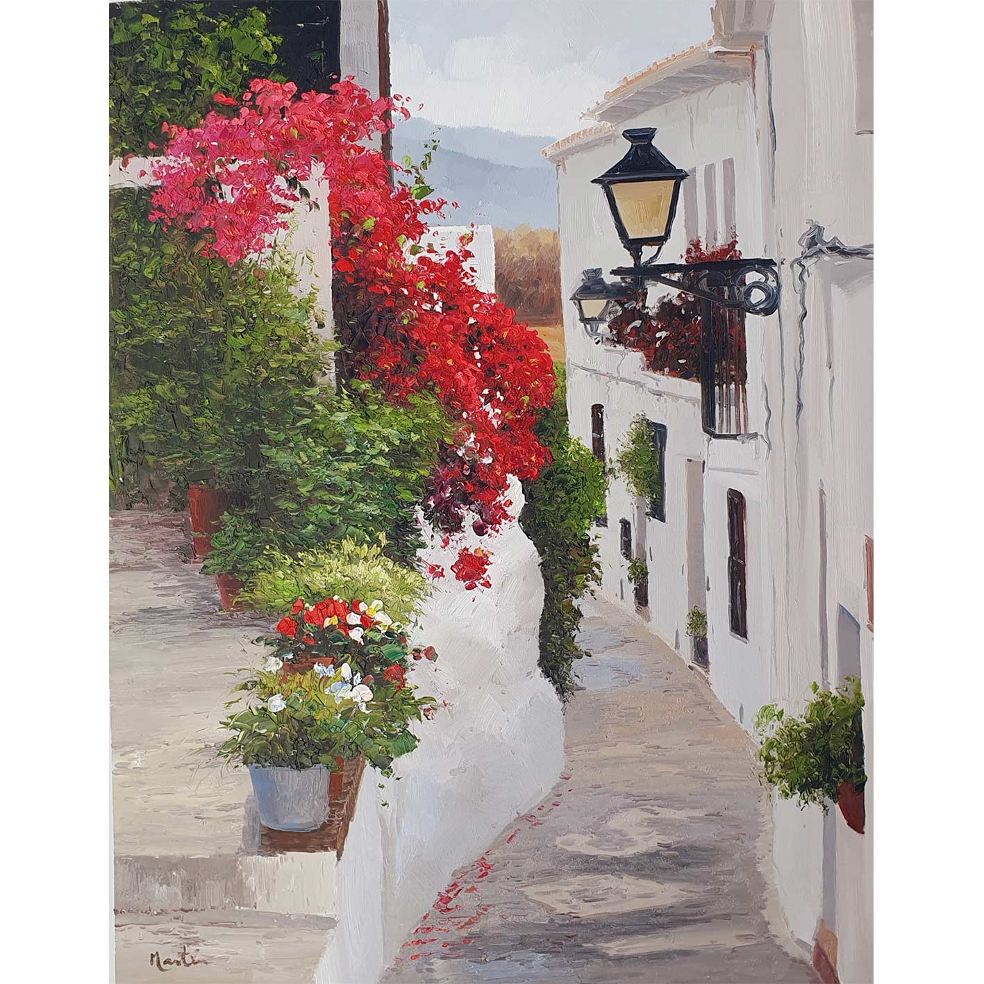 Andalusian Village painting 82x101 cm