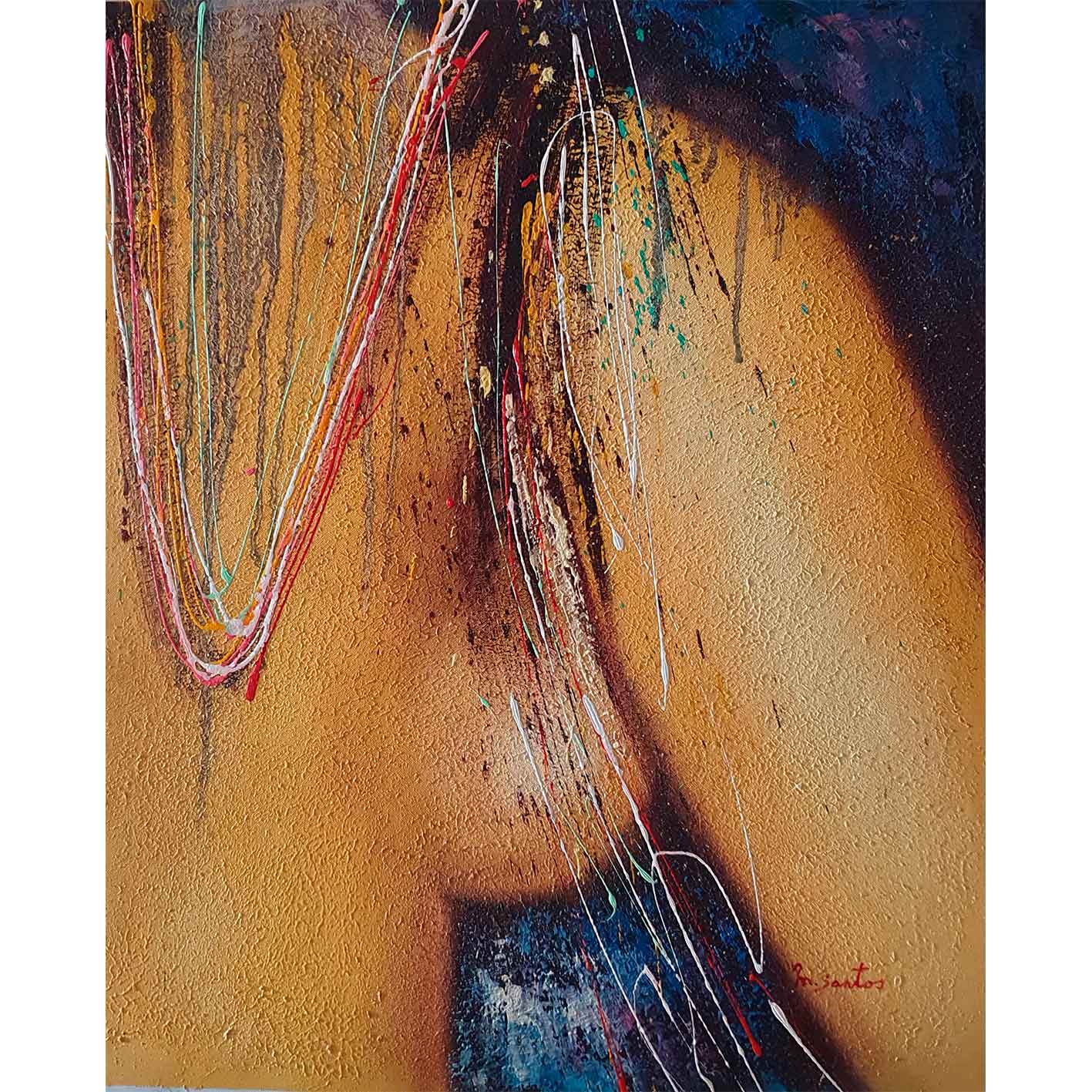 Cuadro Tríptico Mujer Pinturas 50x60 cm [3 piezas]