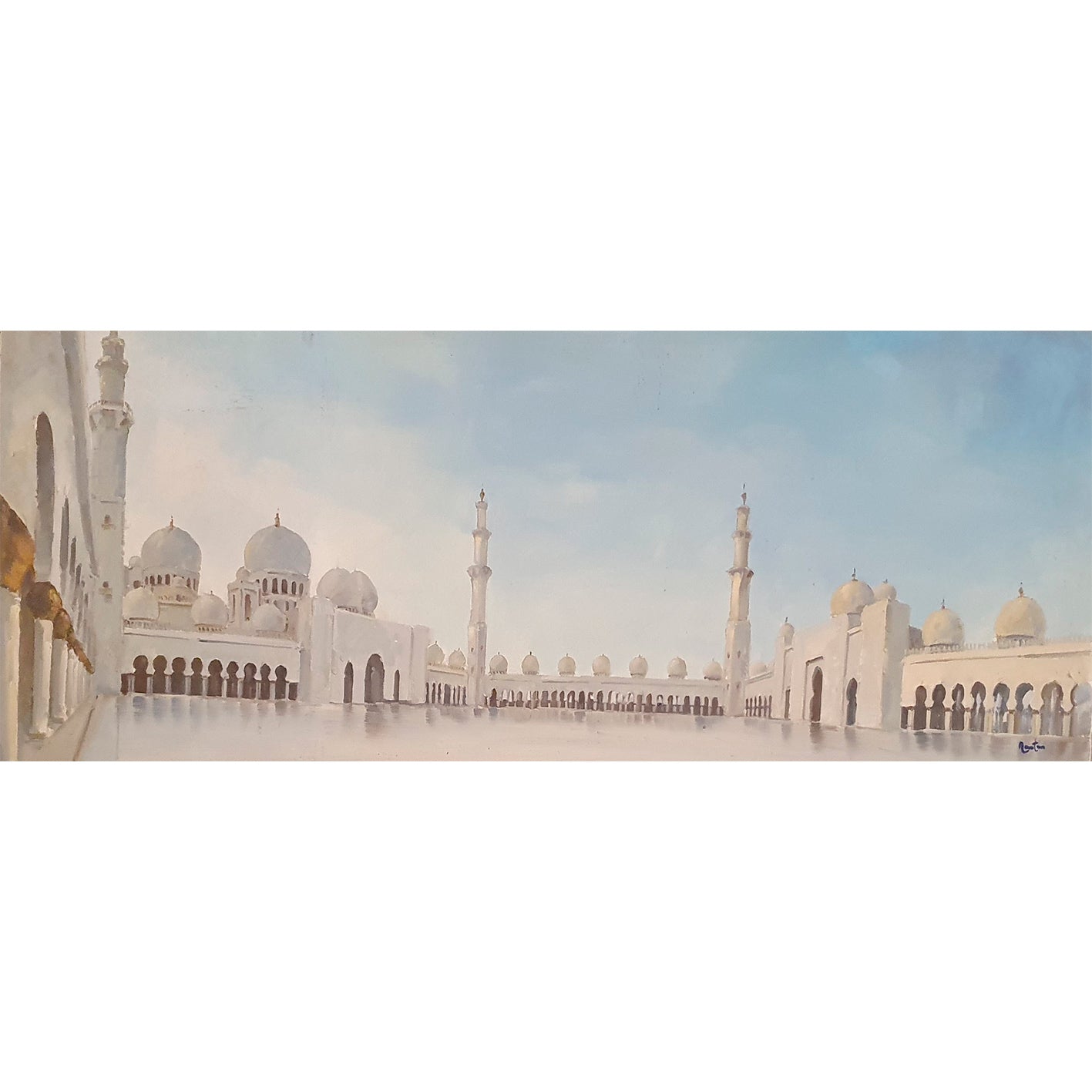 Gemälde der Scheich-Zayid-Moschee 120x50 cm